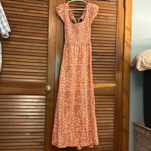 NWT floral open back maxi dress